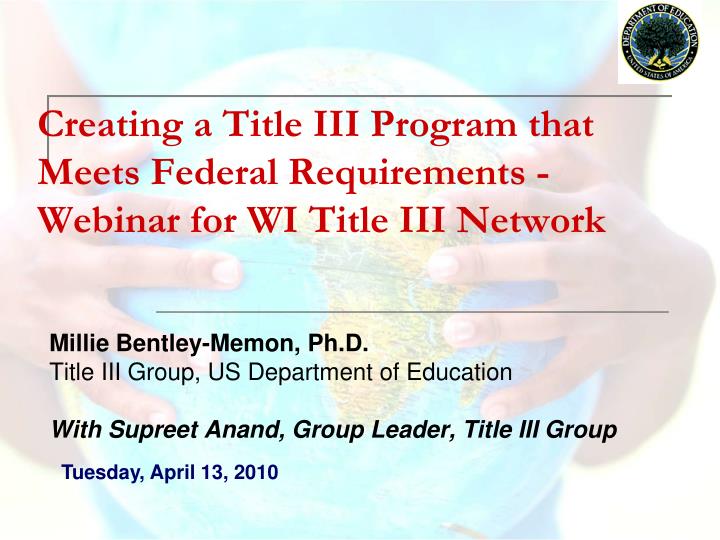 creating a title iii program that meets federal requirements webinar for wi title iii network