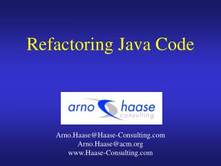 Refactoring Java Code