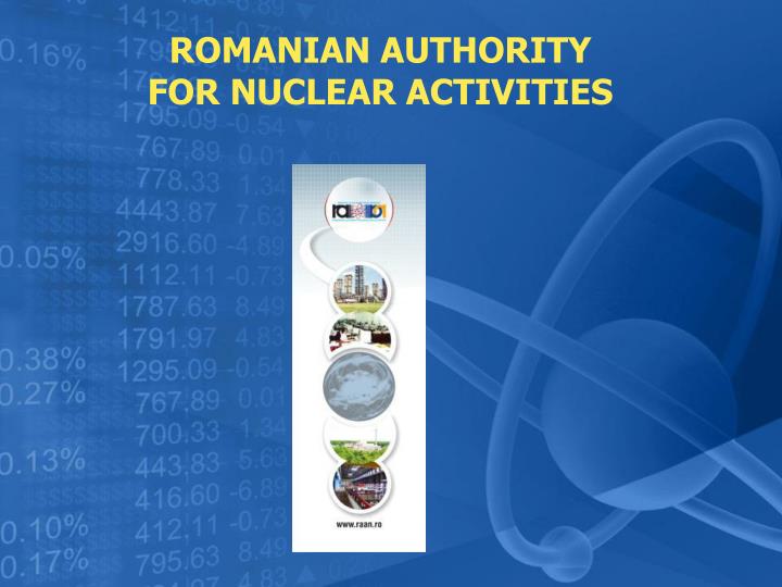 romanian authority for nuclear activities