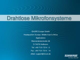 drahtlose mikrofonsysteme