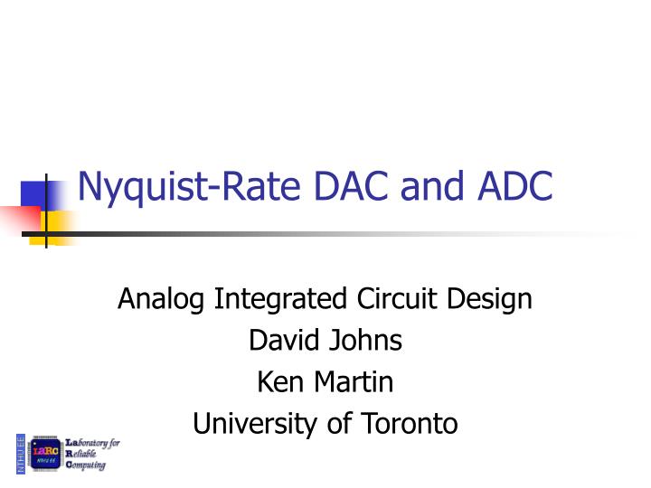 nyquist rate dac and adc
