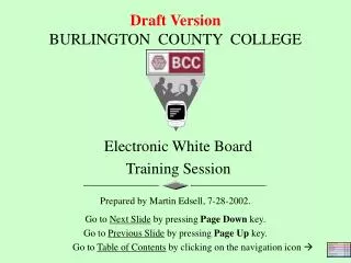 Draft Version BURLINGTON COUNTY COLLEGE