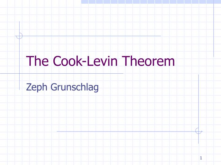 the cook levin theorem