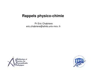 Rappels physico-chimie