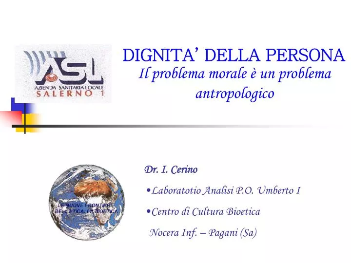 dignita della persona il problema morale un problema antropologico