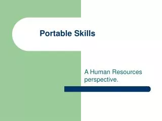 portable skills