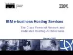 IBM e-business Hosting Services - slide 1