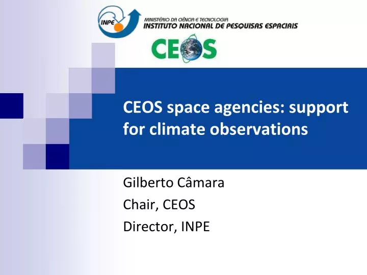 ceos space agencies support for climate observations