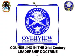 COUNSELING IN THE 21st Century LEADERSHIP DOCTRINE