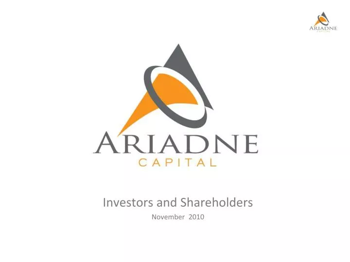investors and shareholders november 2010