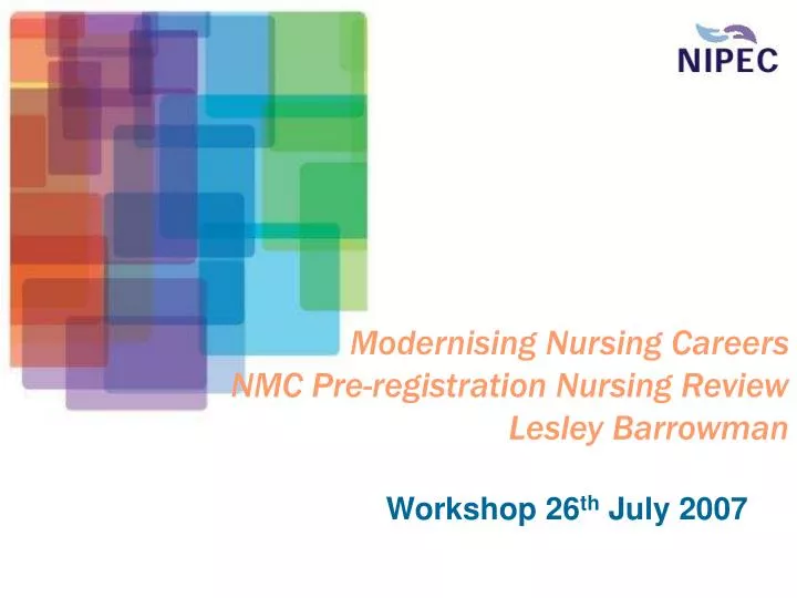 modernising nursing careers nmc pre registration nursing review lesley barrowman