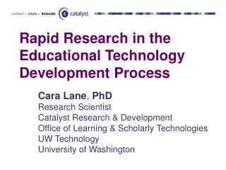 Rapid Research in the Educational Technology Development Process