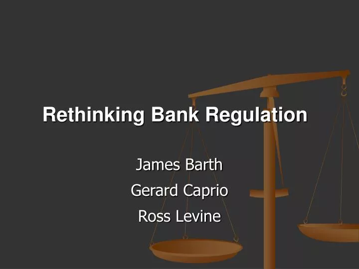 rethinking bank regulation