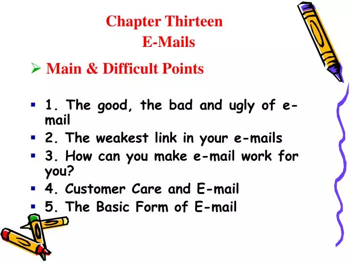 chapter thirteen e mails