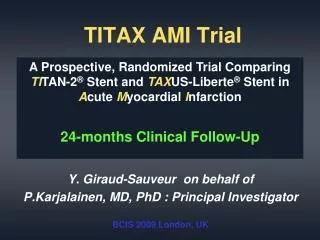 TITAX AMI Trial
