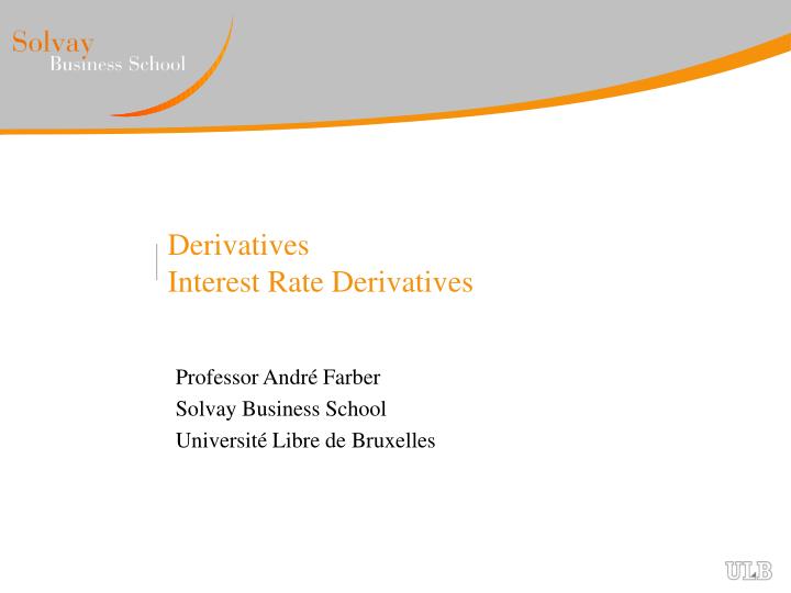 derivatives interest rate derivatives