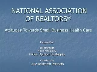NATIONAL ASSOCIATION OF REALTORS ®