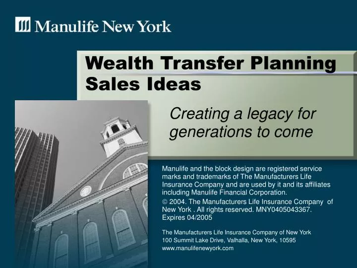 wealth transfer planning sales ideas