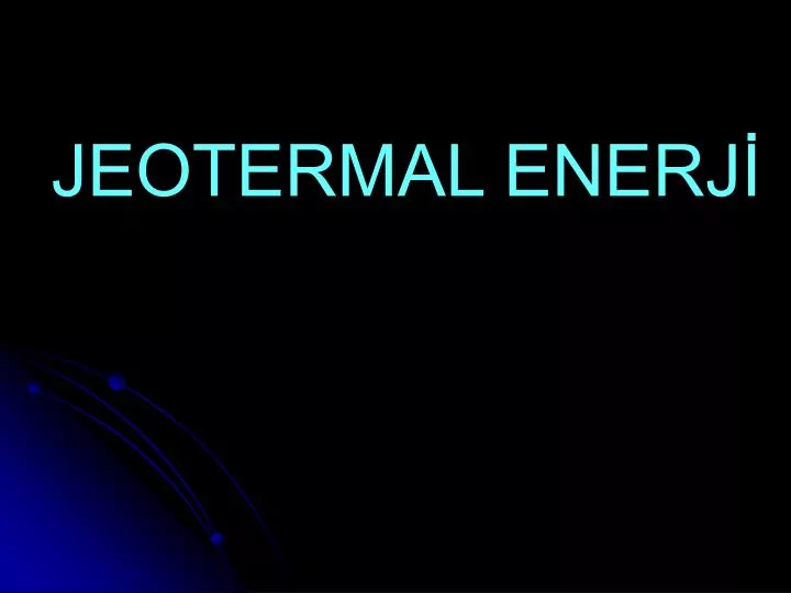 jeotermal enerj