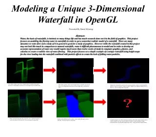 Modeling a Unique 3-Dimensional Waterfall in OpenGL