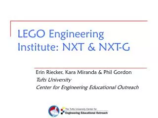 LEGO Engineering Institute: NXT &amp; NXT-G
