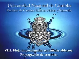 Universidad Nacional de Córdoba Facultad de Ciencias Exactas Físicas y Naturales