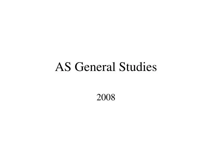 as general studies