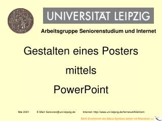 Gestalten eines Posters mittels PowerPoint
