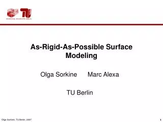 As-Rigid-As-Possible Surface Modeling