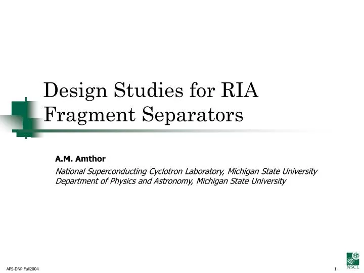 design studies for ria fragment separators