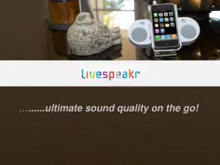 Livespeakr - Portable iPod & iPhone Speaker system