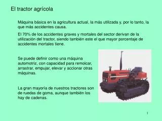 El tractor agrícola