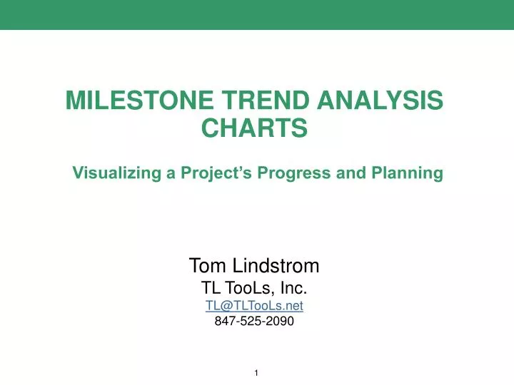 milestone trend analysis charts visualizing a project s progress and planning