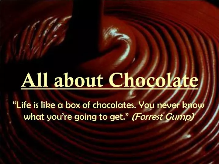 all about chocolate