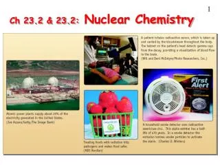 Ch 23.2 &amp; 23.2: Nuclear Chemistry