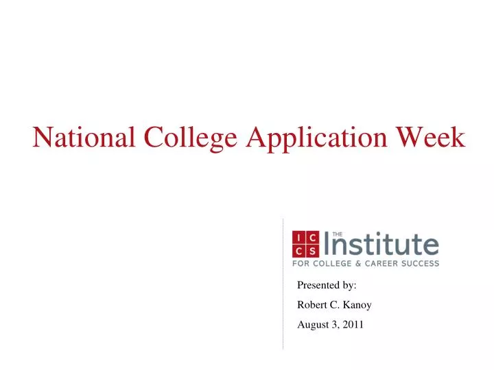 national college application week