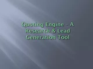 Quoting Engine – A Research & Lead Generation | WordPress Qu