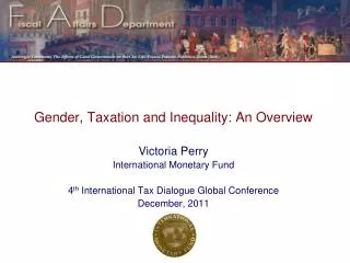 Gender, Taxation and Inequality: An Overview