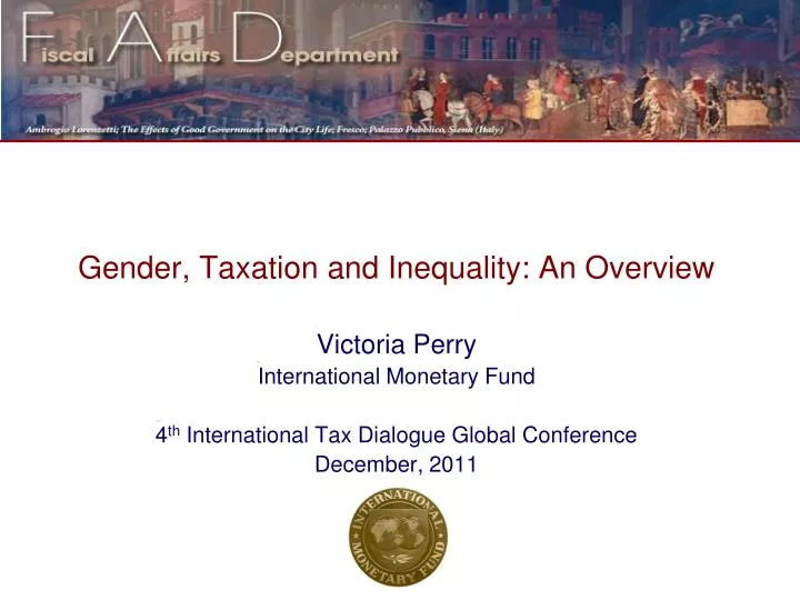 gender taxation and inequality an overview