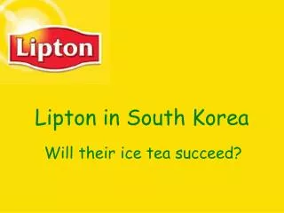 Lipton in South Korea