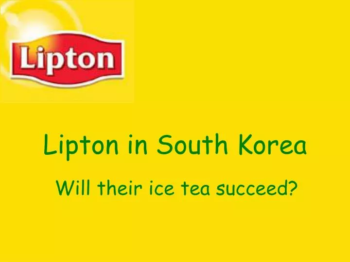 lipton in south korea