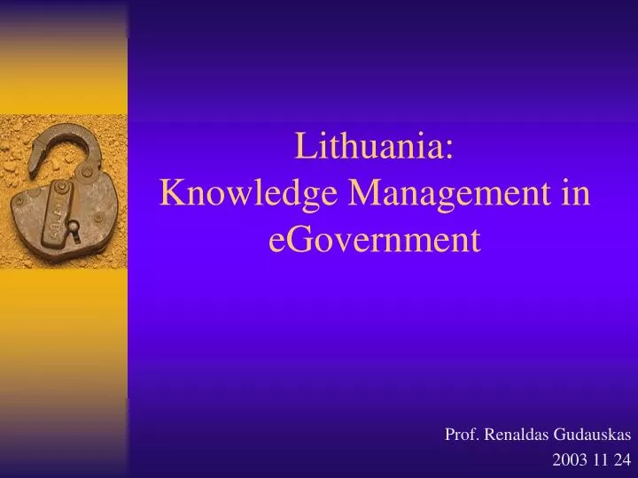 lithuania knowledge management in egovernmen t