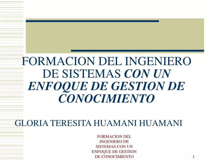 formacion del ingeniero de sistemas con un enfoque de gestion de conocimiento