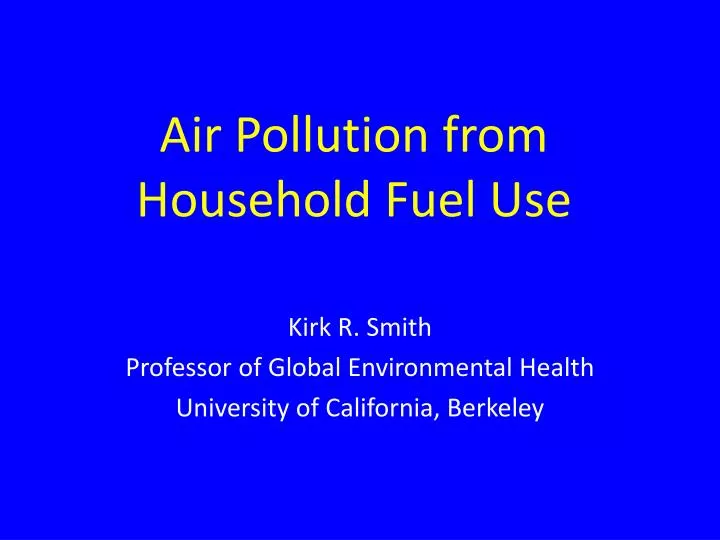 air pollution from household fuel use