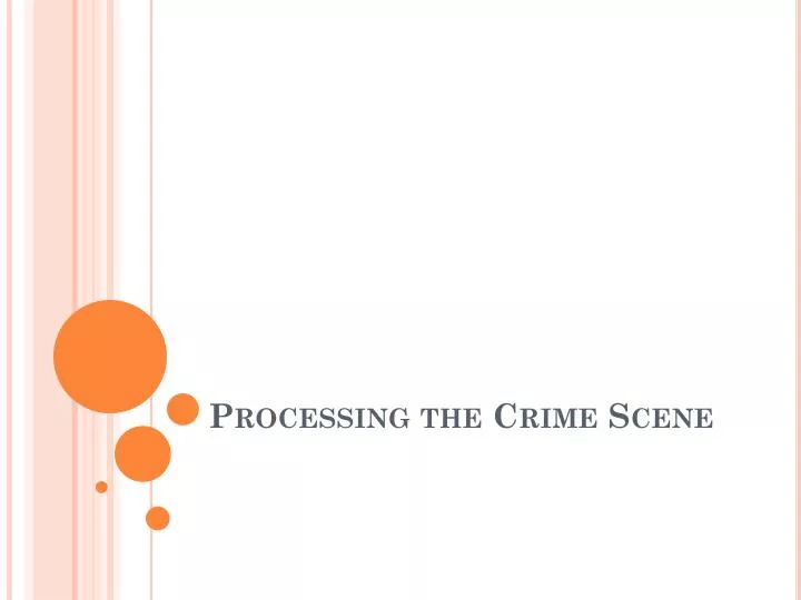 processing the crime scene