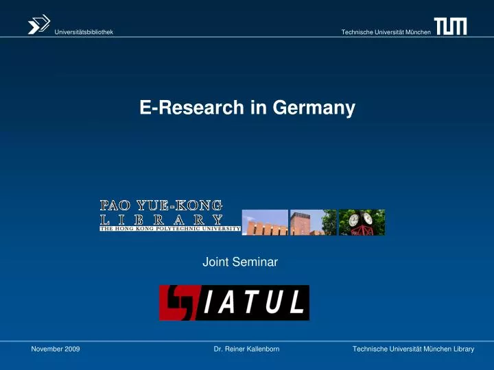 e research in germany