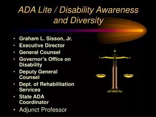 ADA Lite / Disability Awareness and Diversity