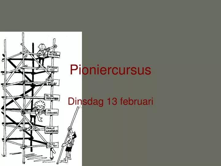 pioniercursus