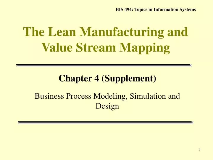 the lean manufacturing and value stream mapping