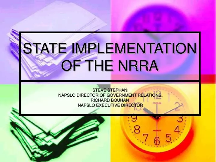 state implementation of the nrra
